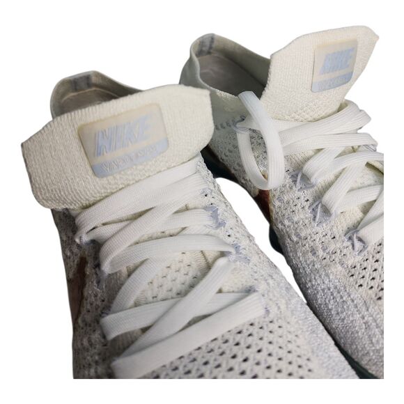 Nike Vapormax Flyknit Explorer Women's Sz 7 White Blue Running Shoes Athleisure - Picture 4 of 12